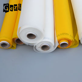 China Hochspannungs-Polyester-Siebdruck-Druckmaschen-weiße gelbe Leinwandbindung fournisseur