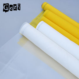China Weiße gelbe Polyester-Siebdruck-Masche, Leinwandbindungs-Siebdruck-Gewebe-Masche fournisseur