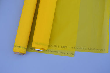 China Gelbe Polyester-Siebdruck-Druckmaschen-Leinwandbindung hochfest fournisseur