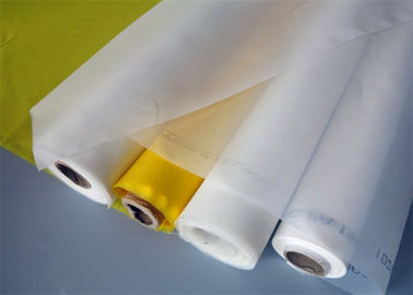 China Leinwandbindungs-Polyester-Siebdruck-Masche, weiße gelbe Schirm-Gewebe-Masche fournisseur