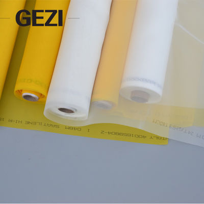 China weiße gelbe 80 100 110 120 Polyester-Siebdruckdruckmasche mit 150 Maschen/Müllergaze für Siebdruck fournisseur