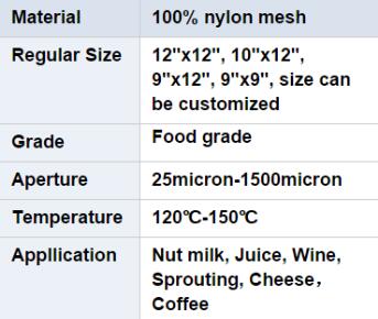Nahrungsmittelgrad-Nylonmaschen-Nuss-Milch-Tee-FiltertÃ¼te
