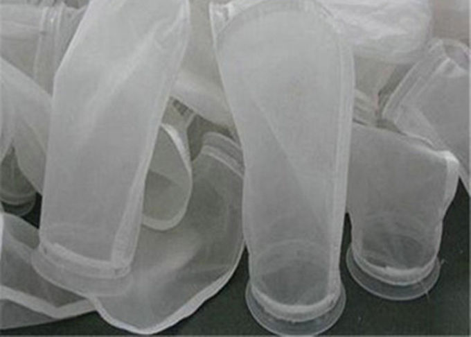 FDA-Nylonfiltertüte-flüssige Filtertaschen 4 Zoll-Plastikring 75 100 150 Mikrometer-Masche